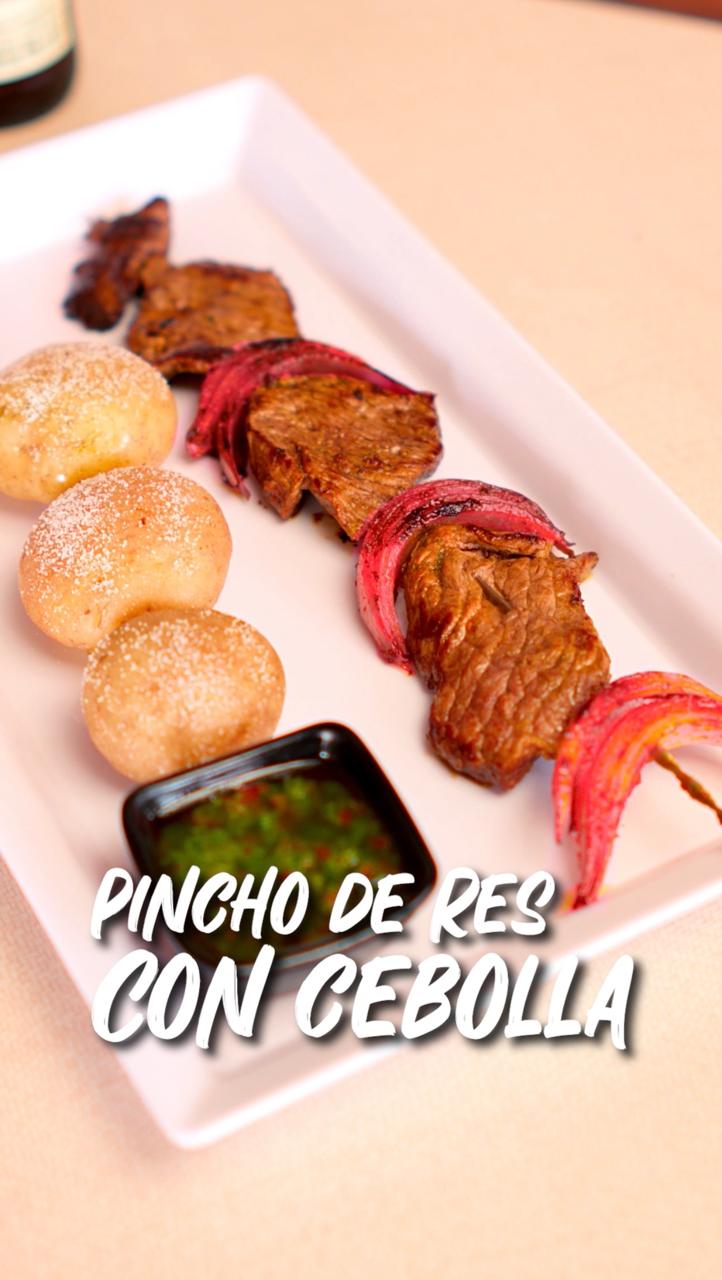 Pincho de res con cebolla
